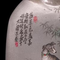 A Chinese Interior-Painted Glass Snuff Bottle After Giuseppe Castiglione — 玻璃內畫仿郎世寧獵犬圖鼻煙壺