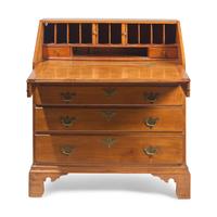 A Chippendale Tiger-Maple Slant-Front Desk