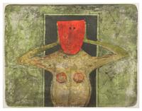 Rufino Tamayo, (Mexican, 1899-1991), Mascara Roja (from Mujeres), 1969