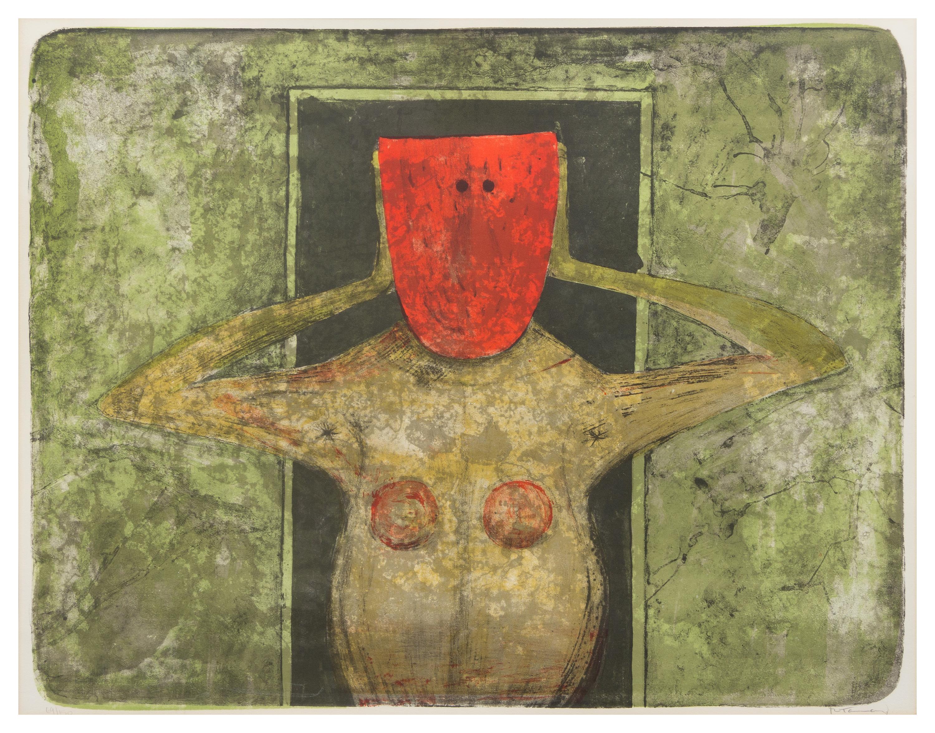 Rufino Tamayo, (Mexican, 1899-1991), Mascara Roja (from Mujeres), 1969
