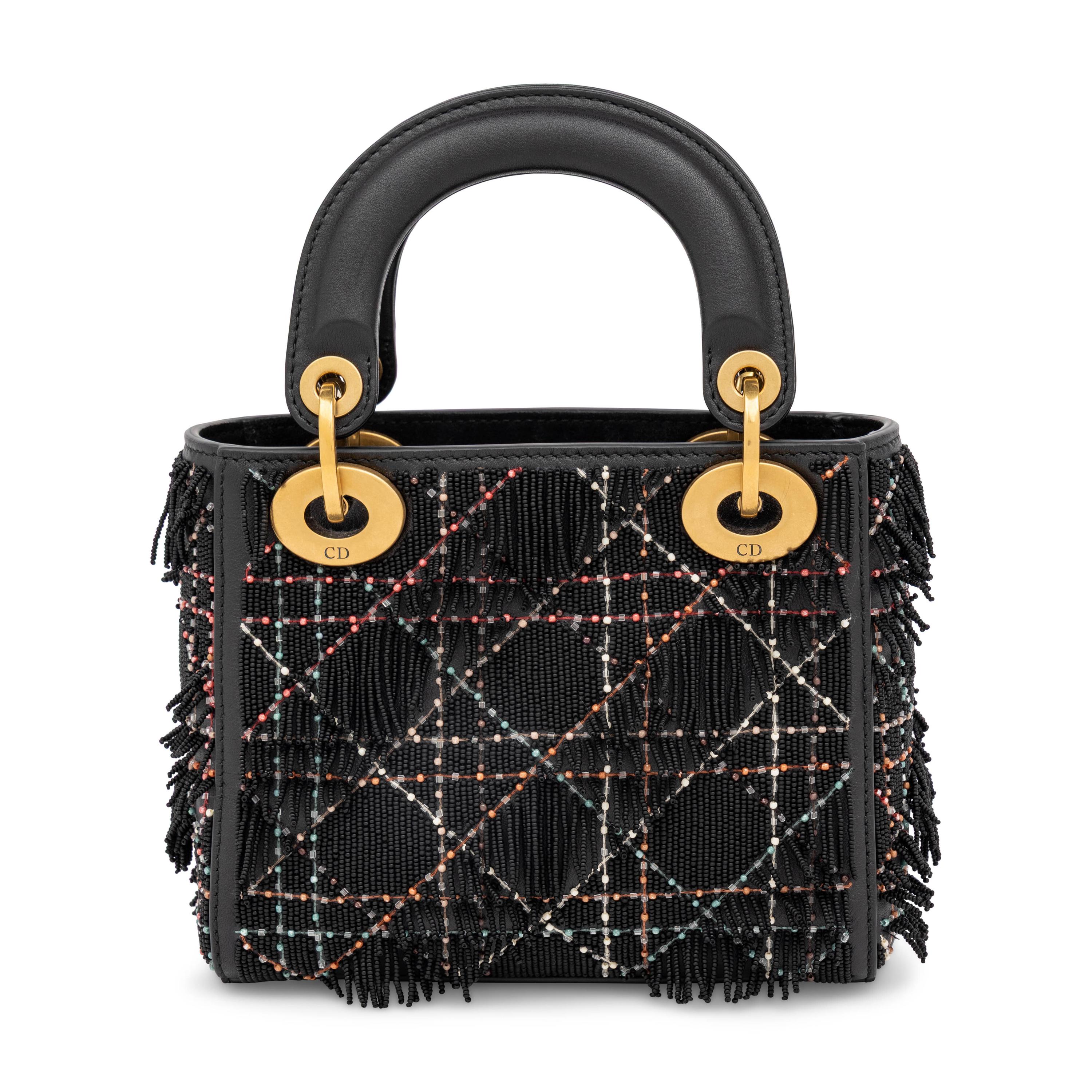 Christian Dior, Mini Lady Dior in Beaded Fringe Leather