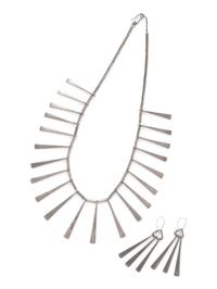 A Modernist Sterling Silver Demi-Parure,