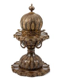 A Middle Eastern Copper and Bronze Brazier