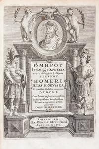 (HOMER) SCHREVEL, CORNELIUS. Ilias & Odyssea. Amsterdam: Elzevir, 1656. 2 vols.