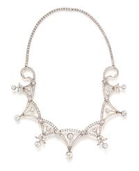 A Victorian Silver Topped Gold and Diamond Convertible Tiara/Necklace,