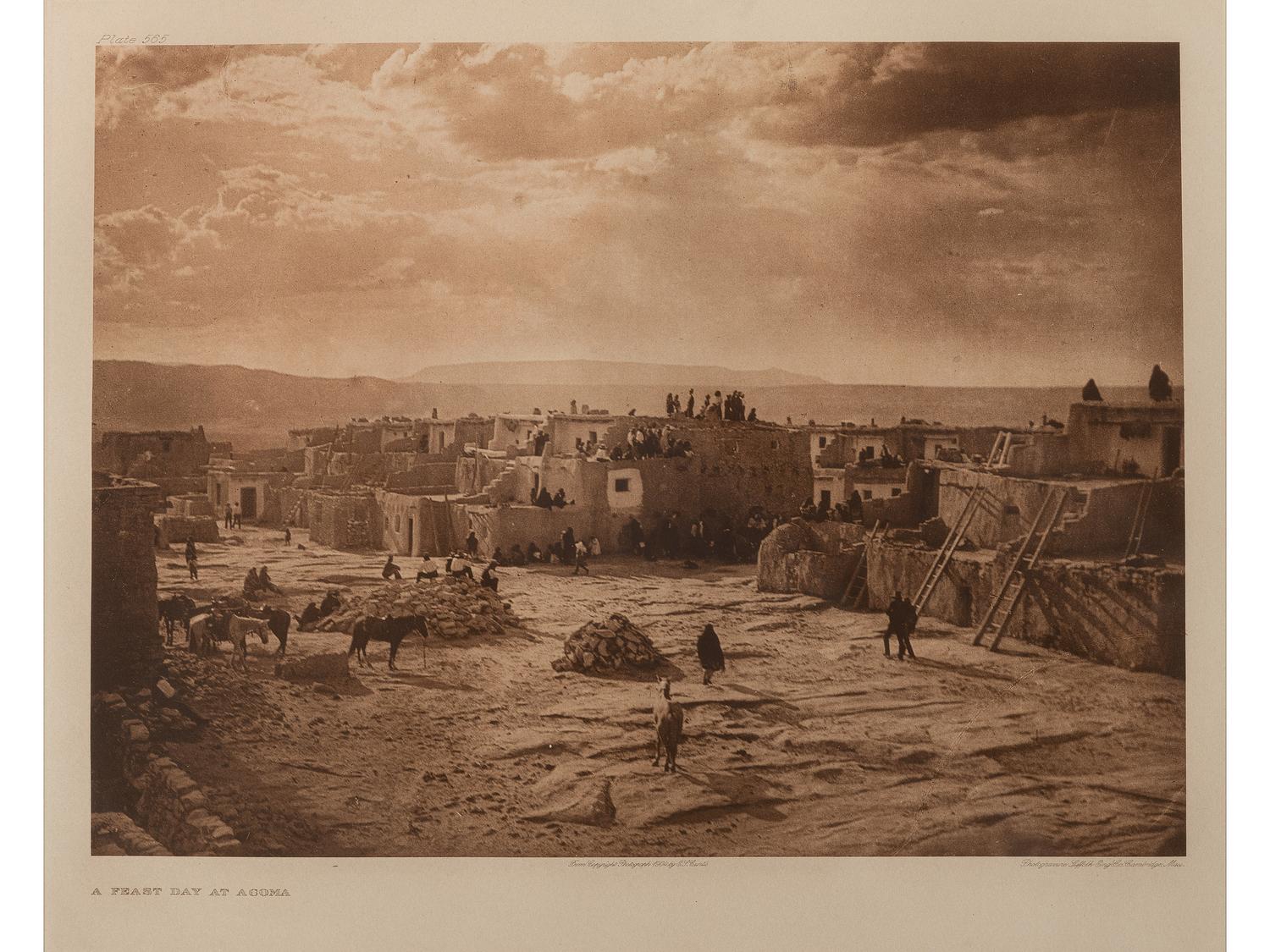 CURTIS, Edward (1868-1952). Feast Day at Acoma (plate 565, portfolio 16)
