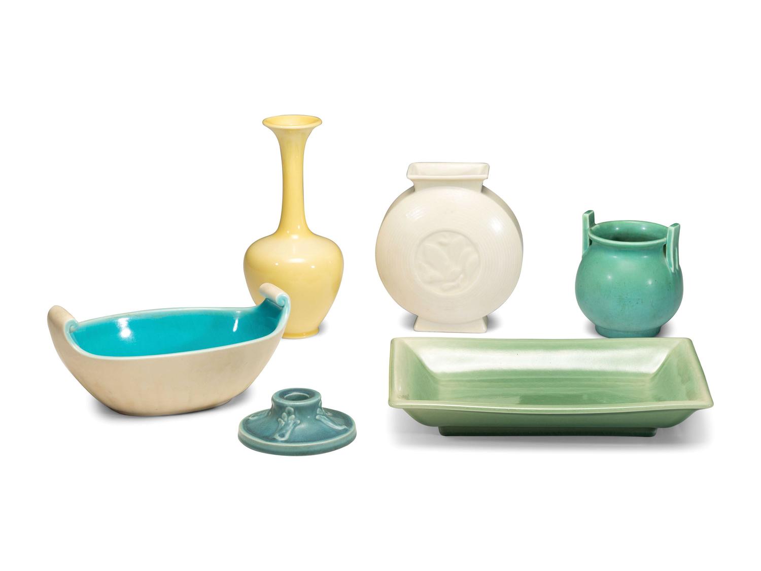 Six Rookwood Pottery Table Articles