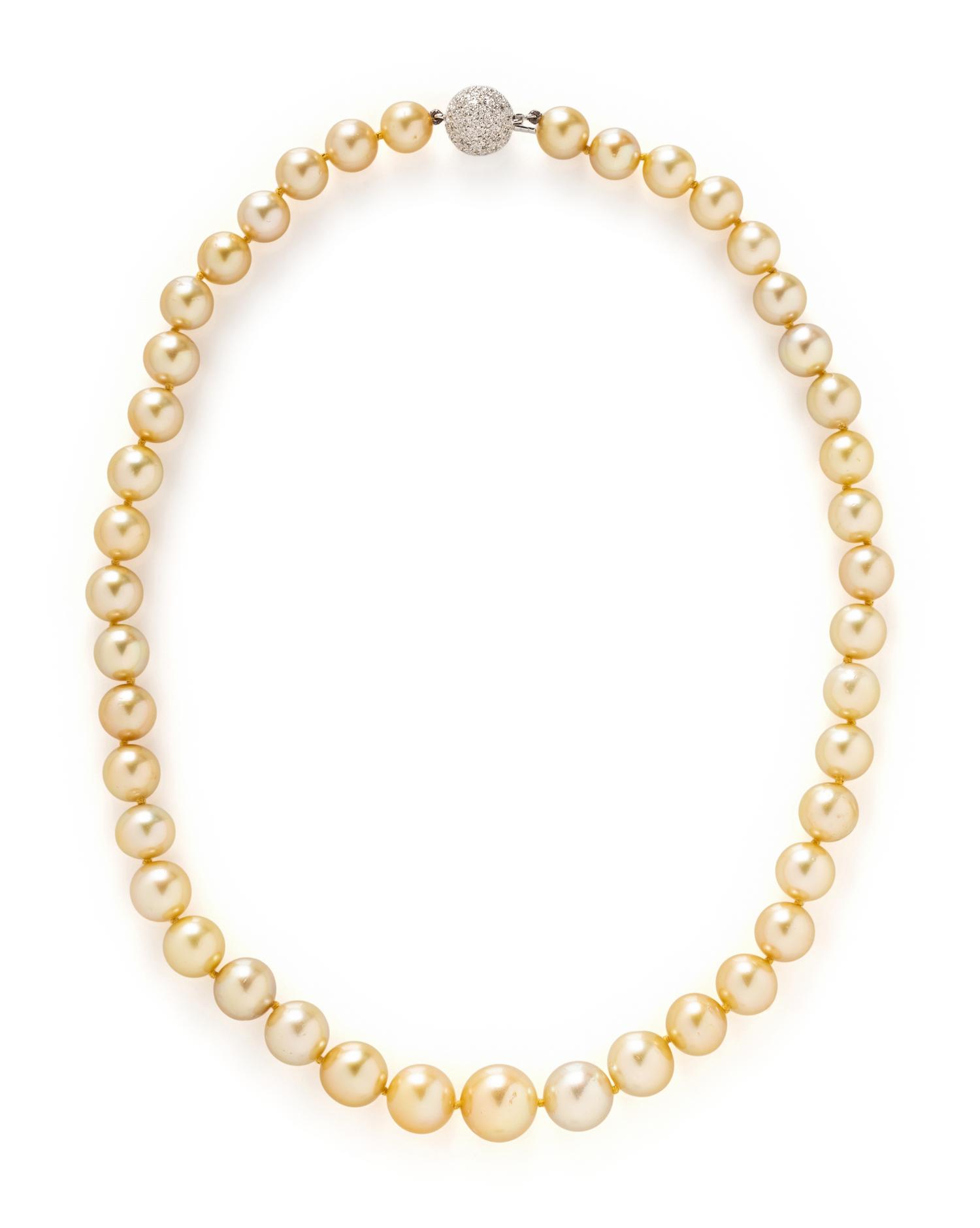 GOLDEN CULTURED PEARL NECKLACE