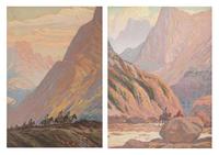 Two Works: The Canyon Gateway and Indians on the Cocopah Pass