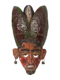 Five Mexican Copper Festival Masks