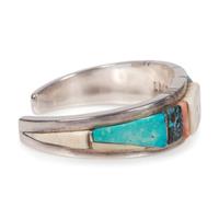 Sterling Silver Cuff Bracelet, with Cobblestone Inlay