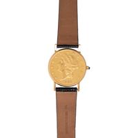 CORUM, 18K YELLOW GOLD US $20 COIN WRISTWATCH