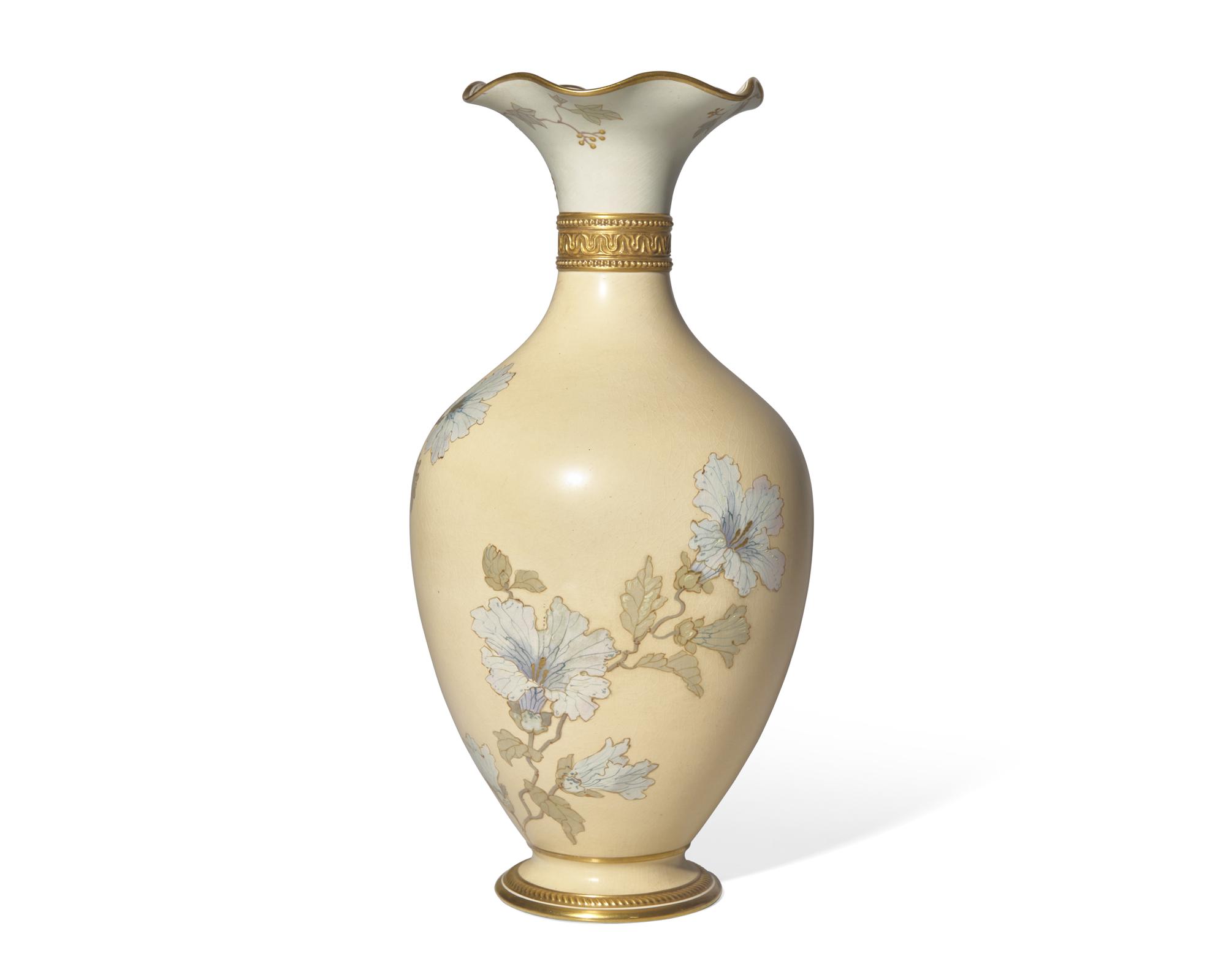 A Wedgwood Cream Glazed Queensware Vase