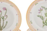 A Set of Thirteen Royal Copenhagen Flora Danica Porcelain Salad Plates