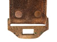 [CIVIL WAR]. Model 1851 cavalry sabre belt by W. Kinsey retaining shoulder strap and equipped with Model 1851 enlisted sword belt plate, maker marked cartridge box, and maker marked cap pouch.