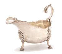 An English Silver Sauce Boat, Martin Hall & Co., Sheffield,