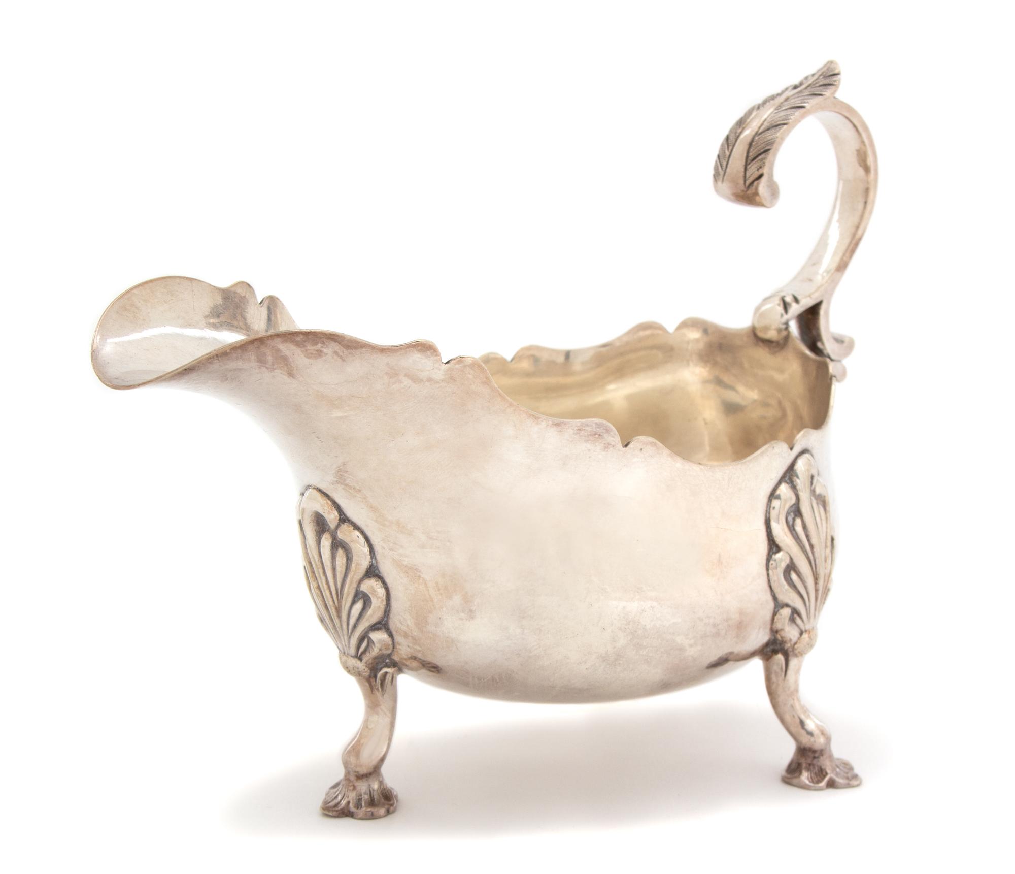 An English Silver Sauce Boat, Martin Hall & Co., Sheffield,