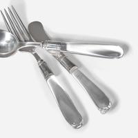 Designed by Frederick Carder (British, 1863-1963) Twenty-Piece Partial Glass-Handled Flatware Set, Steuben, Corning Glass Works, Corning, New York, circa 1929
