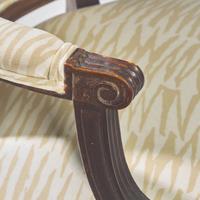 A Federal Carved Mahogany Armchair in the French Taste
