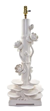 An American Pottery Table Lamp Height of pottery 25 1/2 inches.