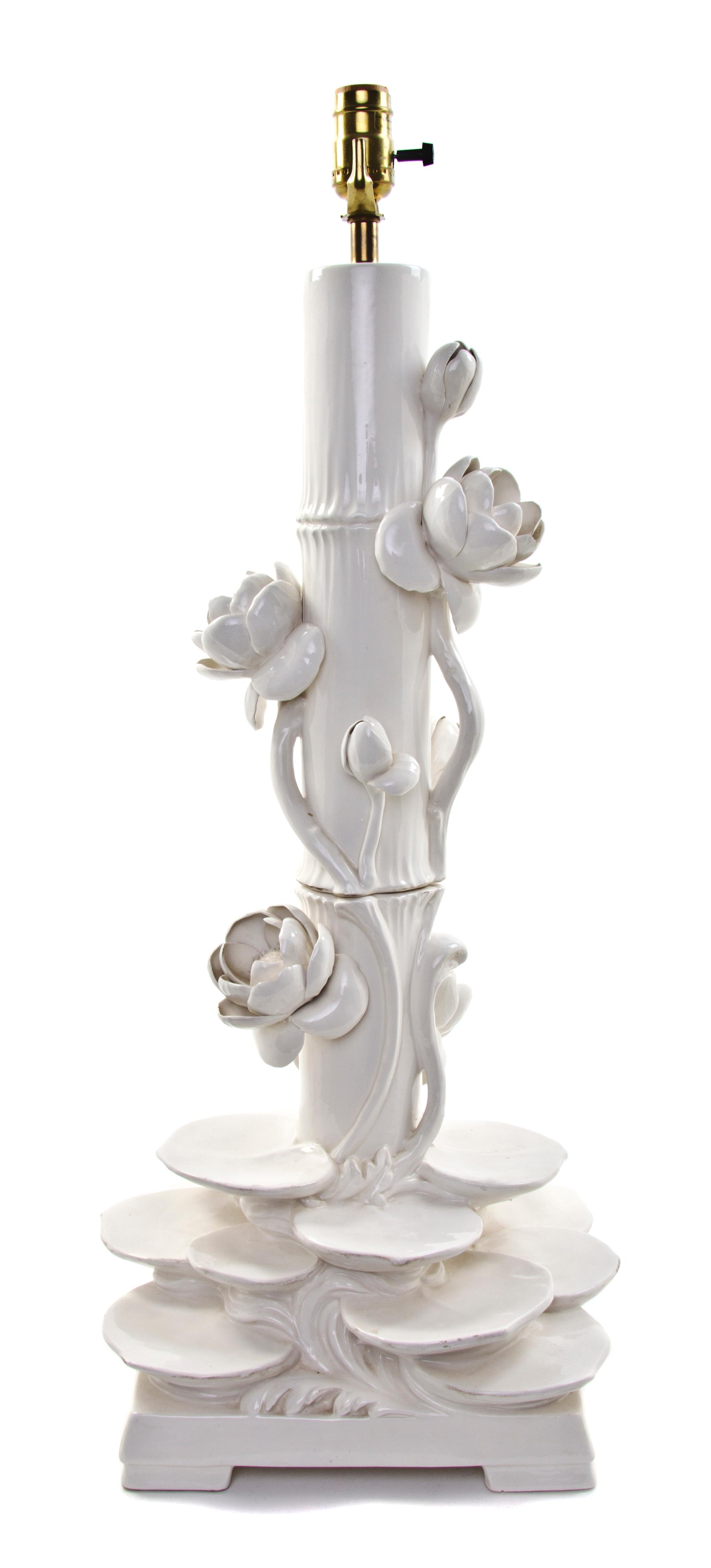 An American Pottery Table Lamp Height of pottery 25 1/2 inches.