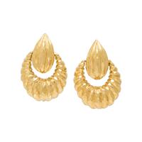 CARTIER, YELLOW GOLD DOOR KNOCKER EARRINGS