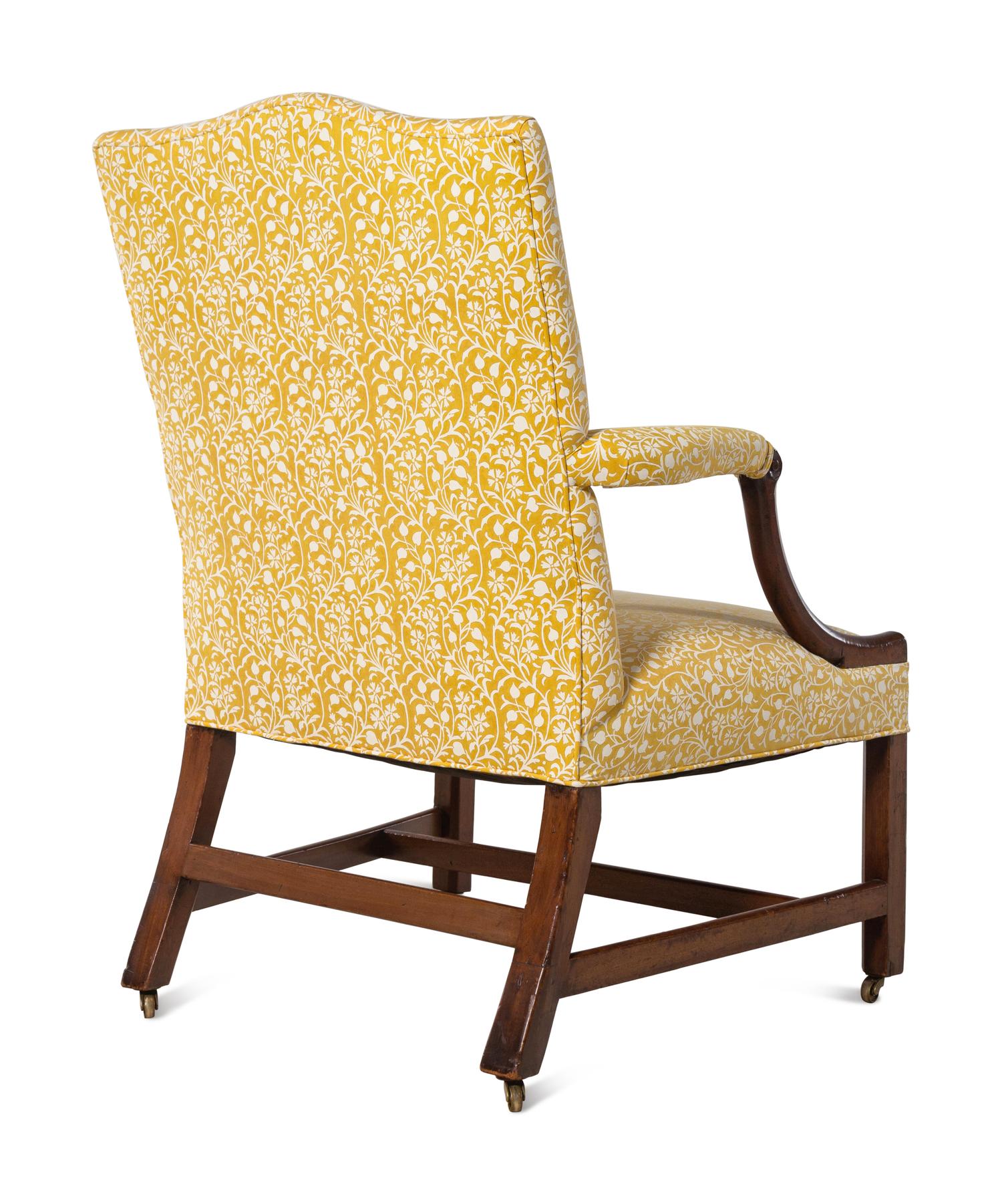 A George III Mahogany Library Chair