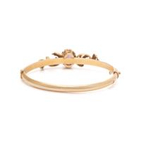 YELLOW GOLD AND AMETHYST BANGLE BRACELET