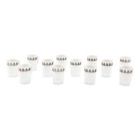 A Set of Twelve Georg Jensen Acorn Porcelain Coffee Mugs