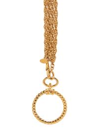 Chanel Magnifying Glass Necklace & Camellia