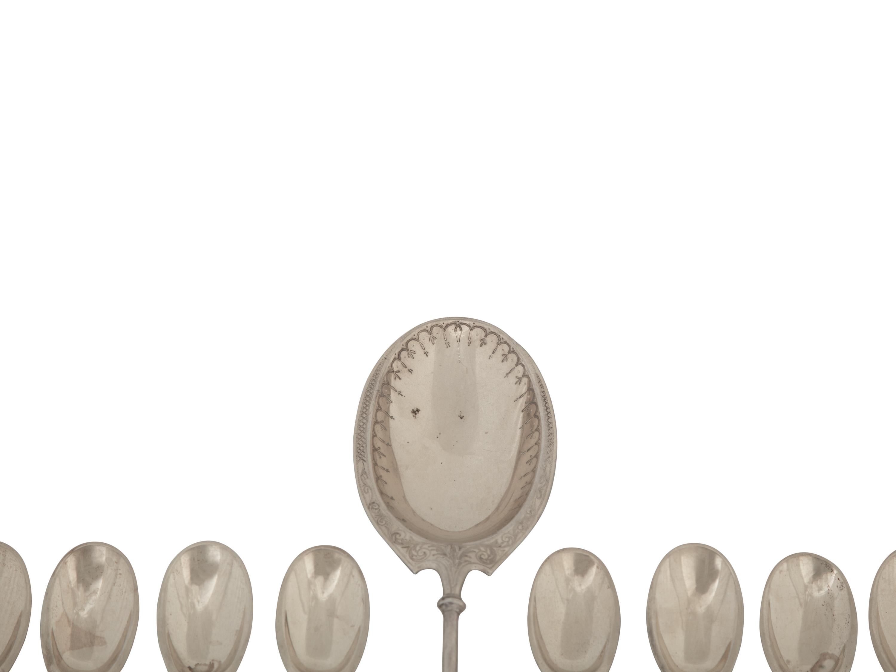 A Group of American Silver Dessert Flatware