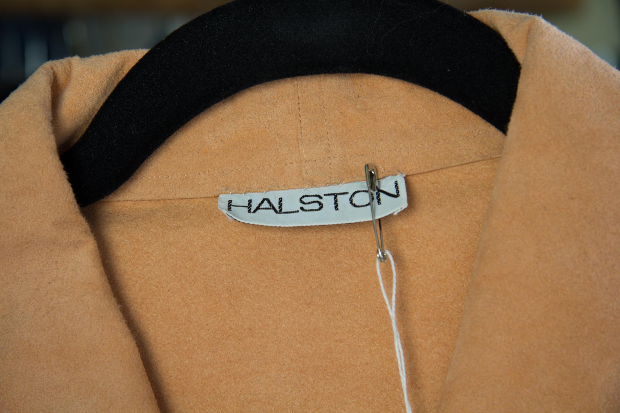 A Halston Apricot Ultra Suede Dress,