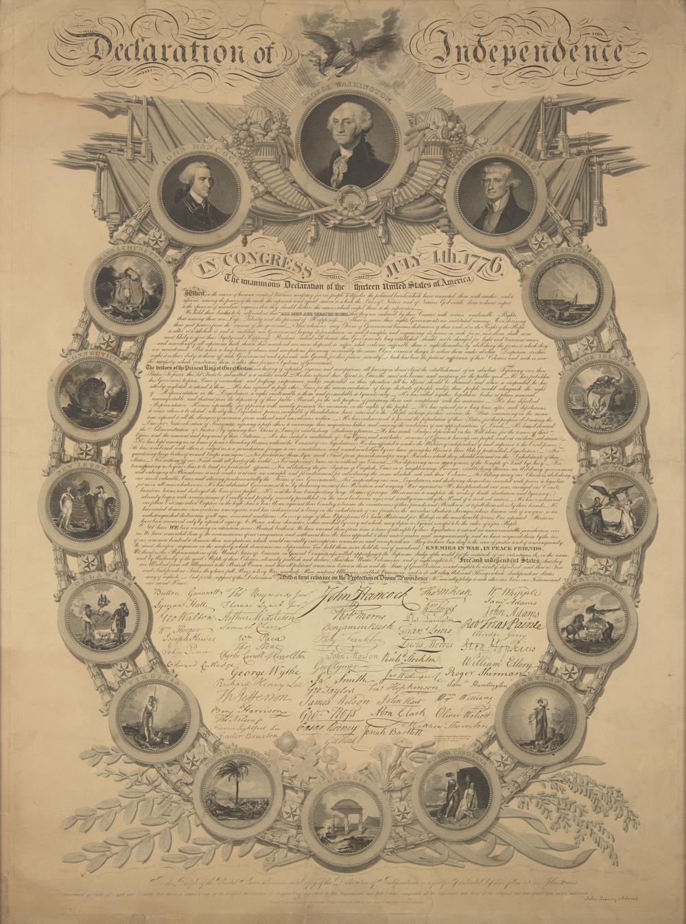 [Declaration of Independence] Binns, John. Declaration of Independence