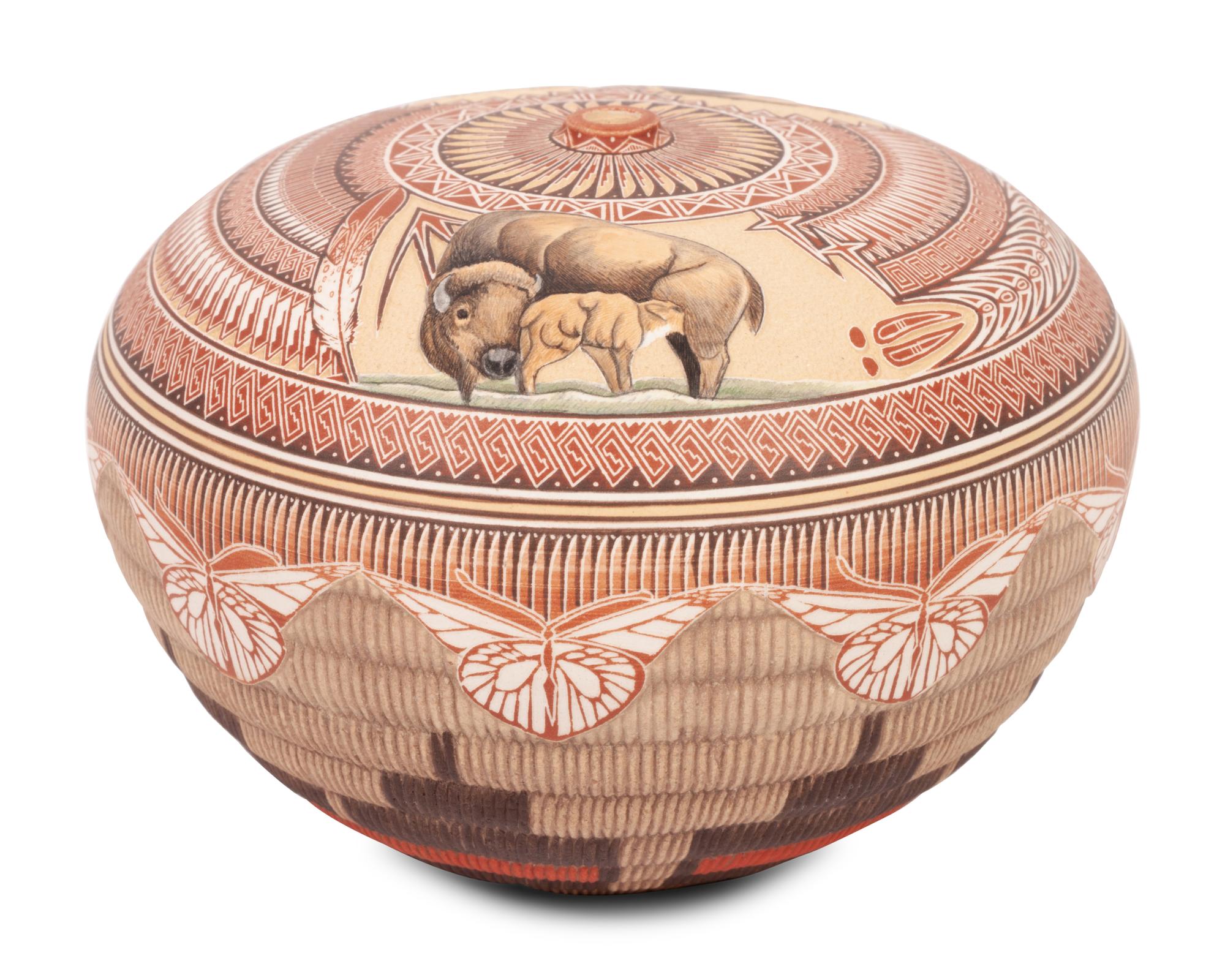 Sgraffito Seed Jars