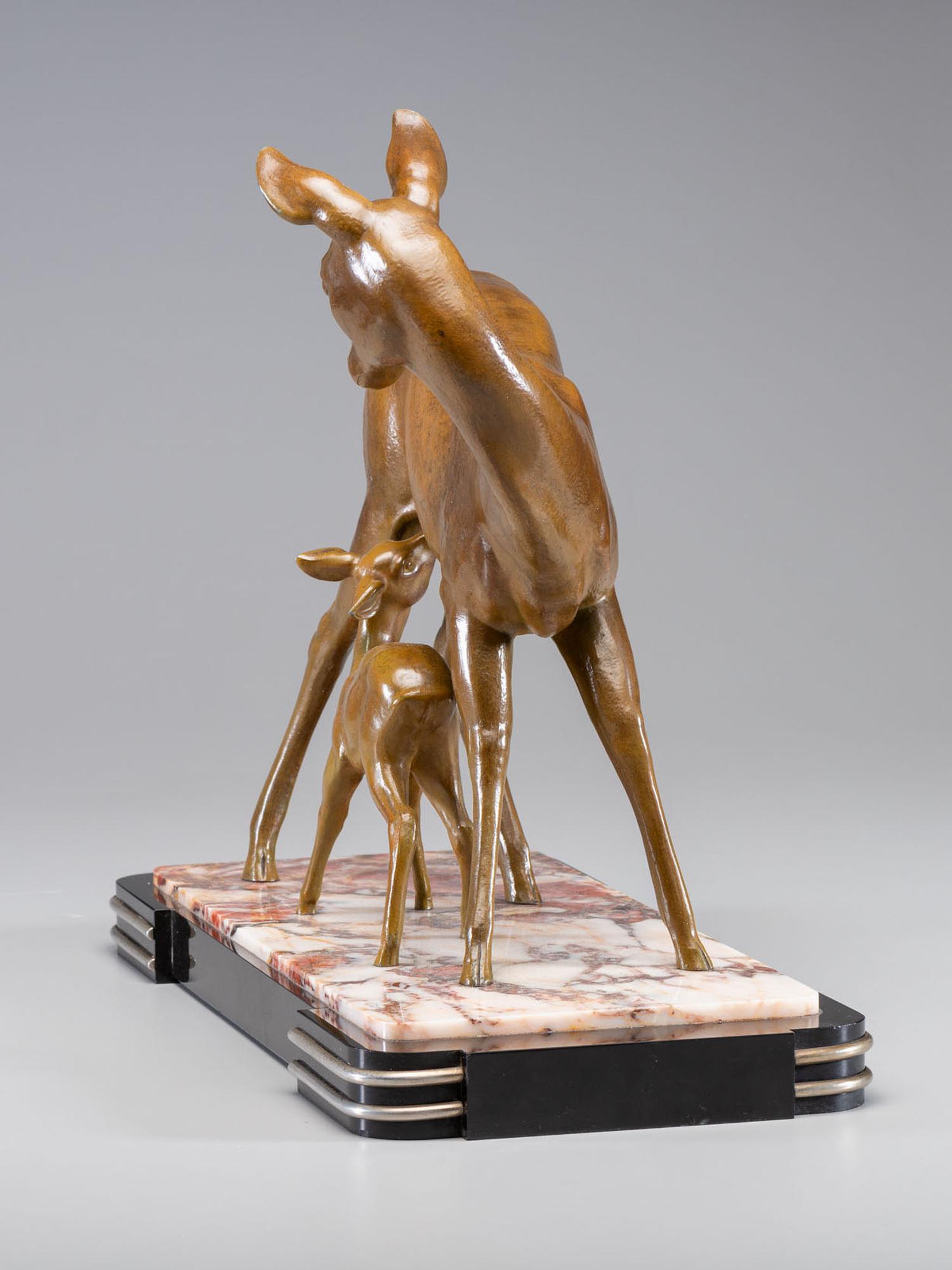Doe and Fawn Figural Group