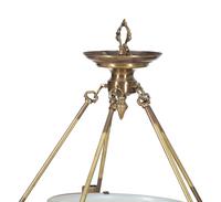 An Empire Style Five Light Gilt Metal Chandelier