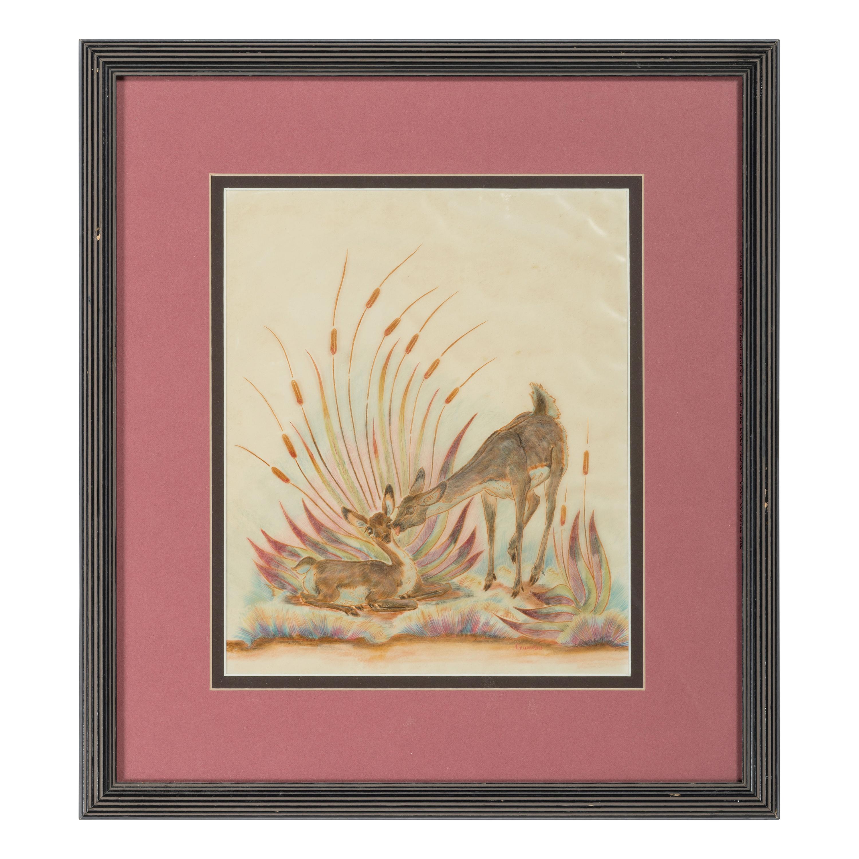 untitled, doe and fawn