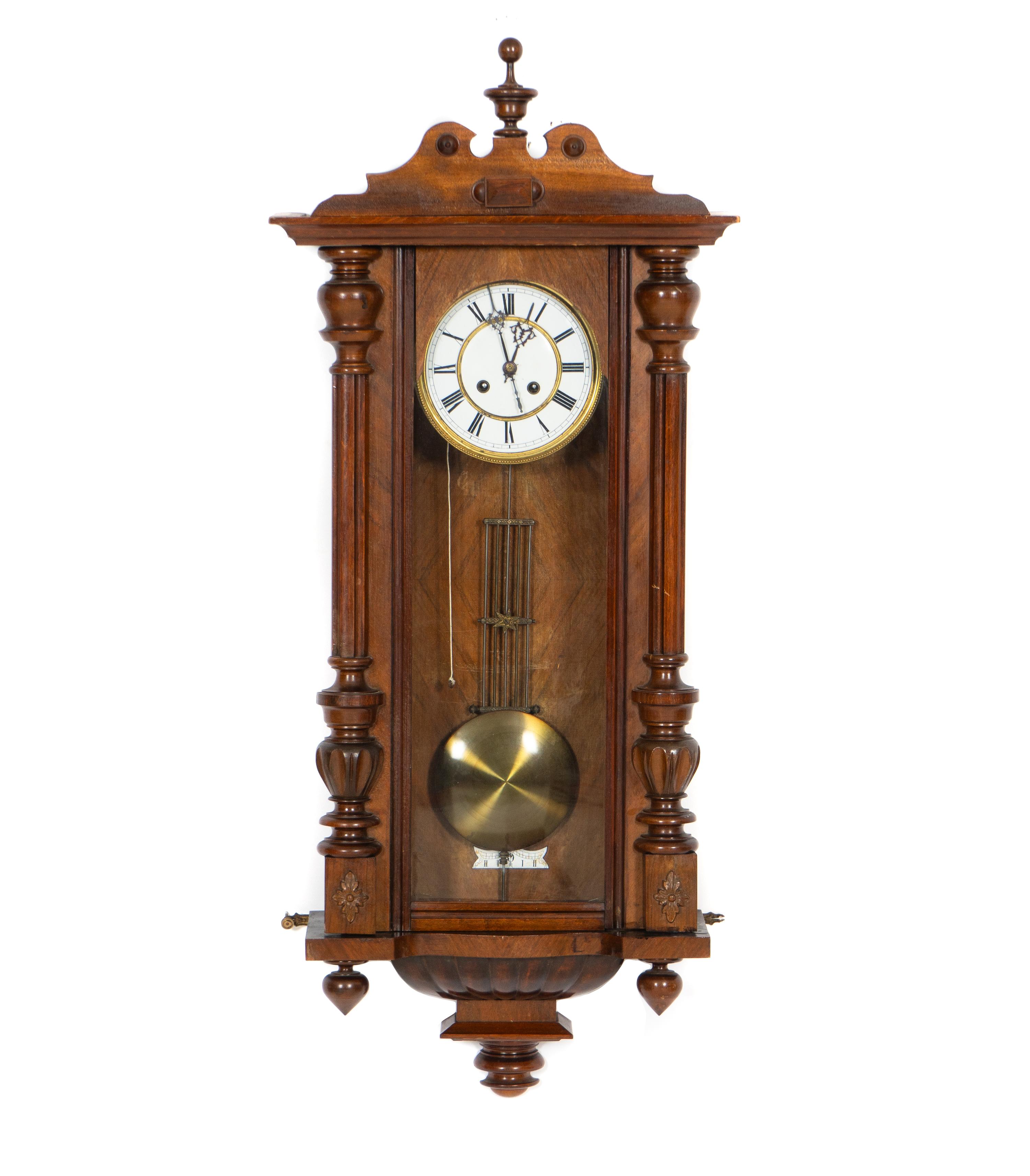 A Vienna Walnut Regulator Clock