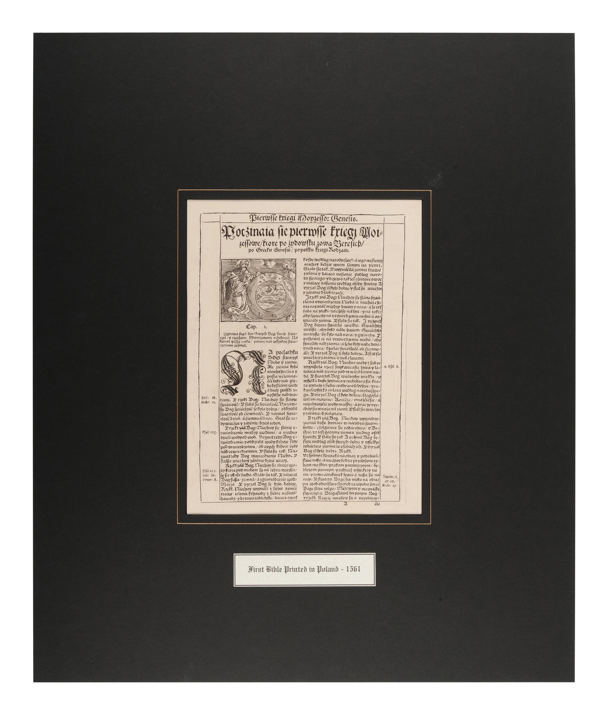 [BIBLE LEAVES - WORLD LANGUAGES]. A group of 5 Bible leaves, comprising: