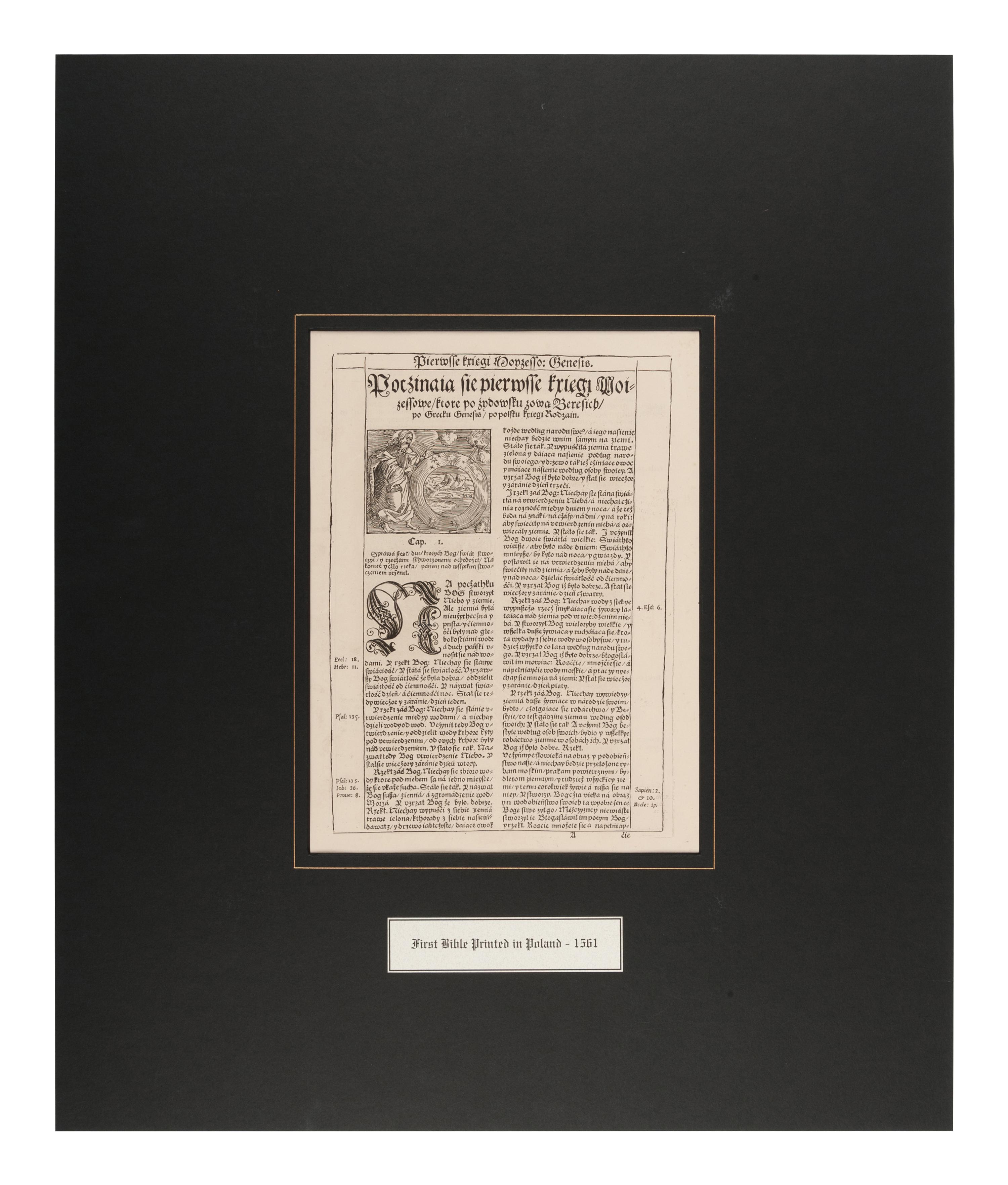 [BIBLE LEAVES - WORLD LANGUAGES]. A group of 5 Bible leaves, comprising: