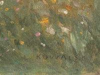 Young Women Gathering Flowers