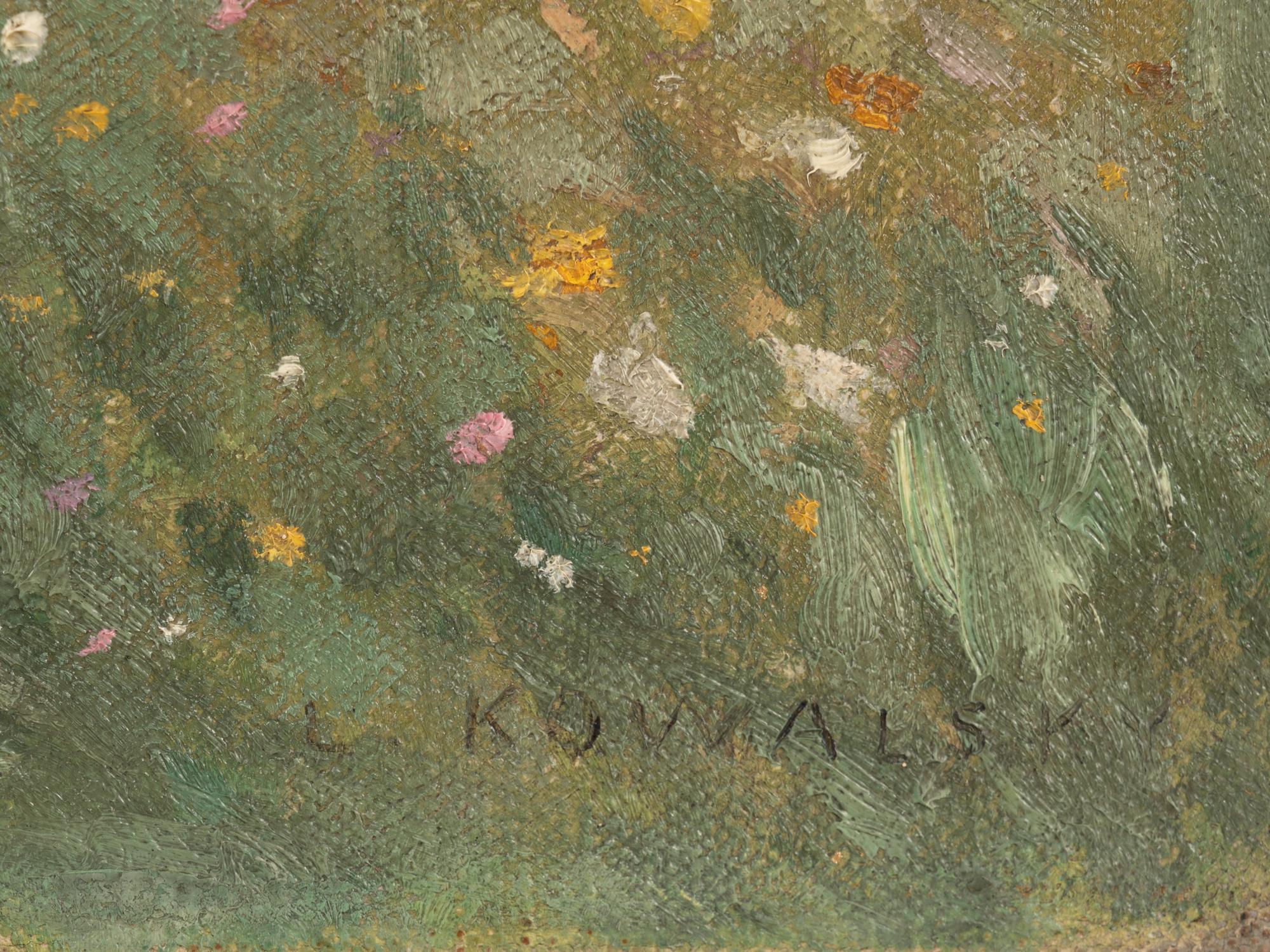 Young Women Gathering Flowers