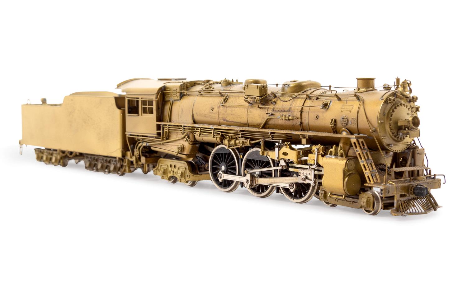 A United Scale Models Brass HO-Gauge 4-6-4 Locomotive and Tender
