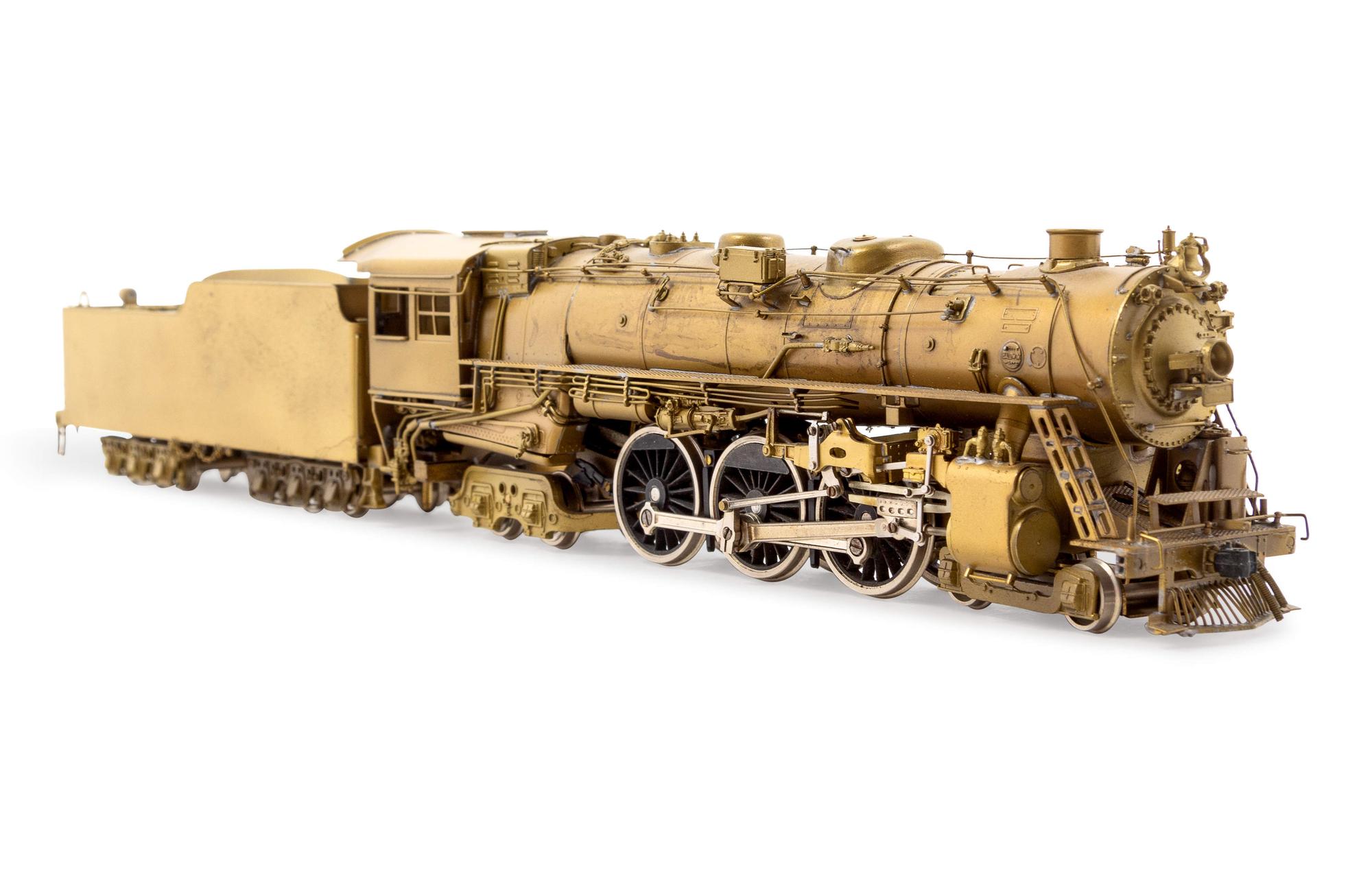 A United Scale Models Brass HO-Gauge 4-6-4 Locomotive and Tender