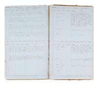 [MARITIME]. Log of the Barques Wavelet , Looling , and J.H. Wills documenting journeys in East Asia, ca 1862-1865. [ With: ] Notebook containing sea shanties and sketches of ships, ca 1862-63.