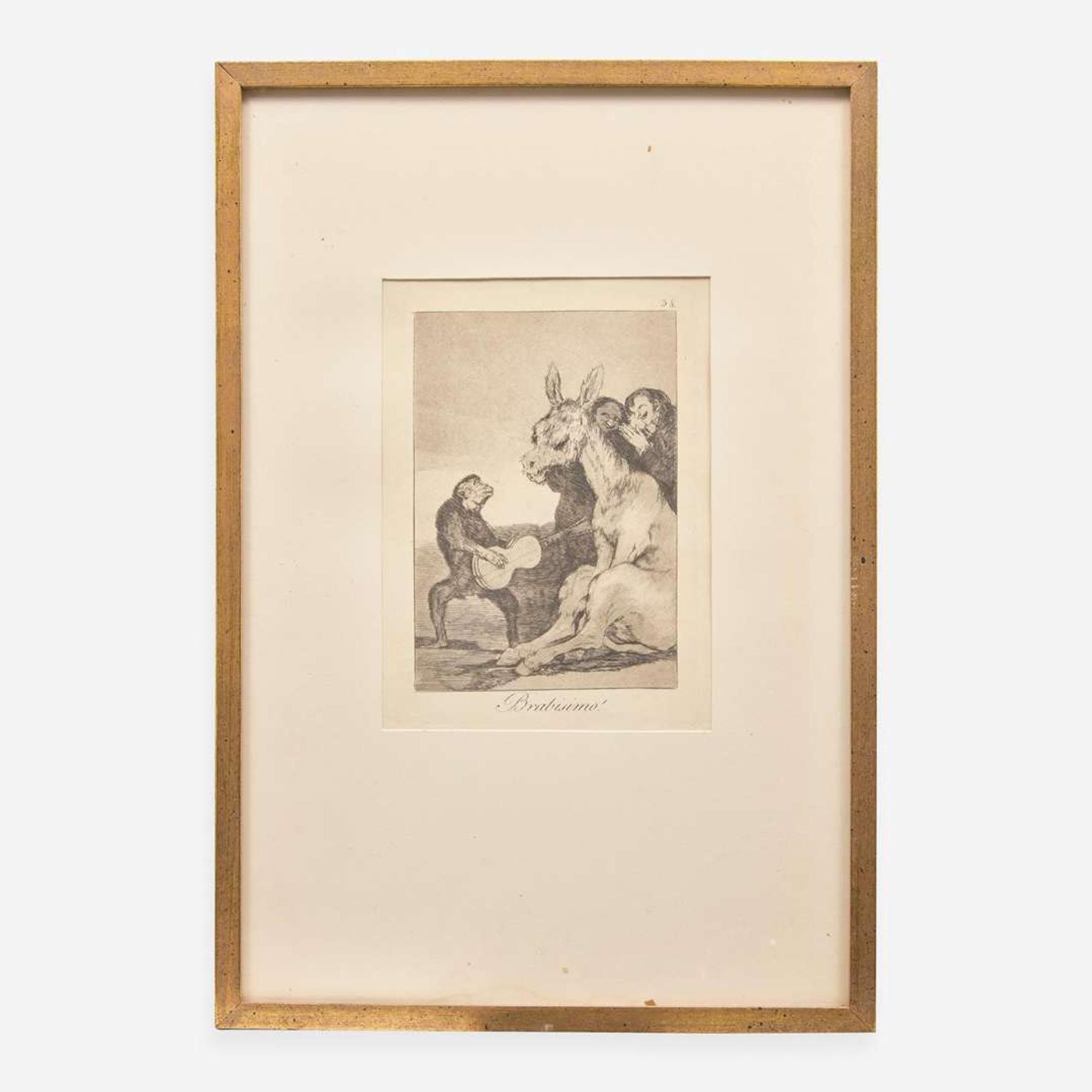 Francisco Goya (Spanish, 1746–1828) Que se la Llevaron (Plate 8 from 'Los Caprichos'); together with 5 other works