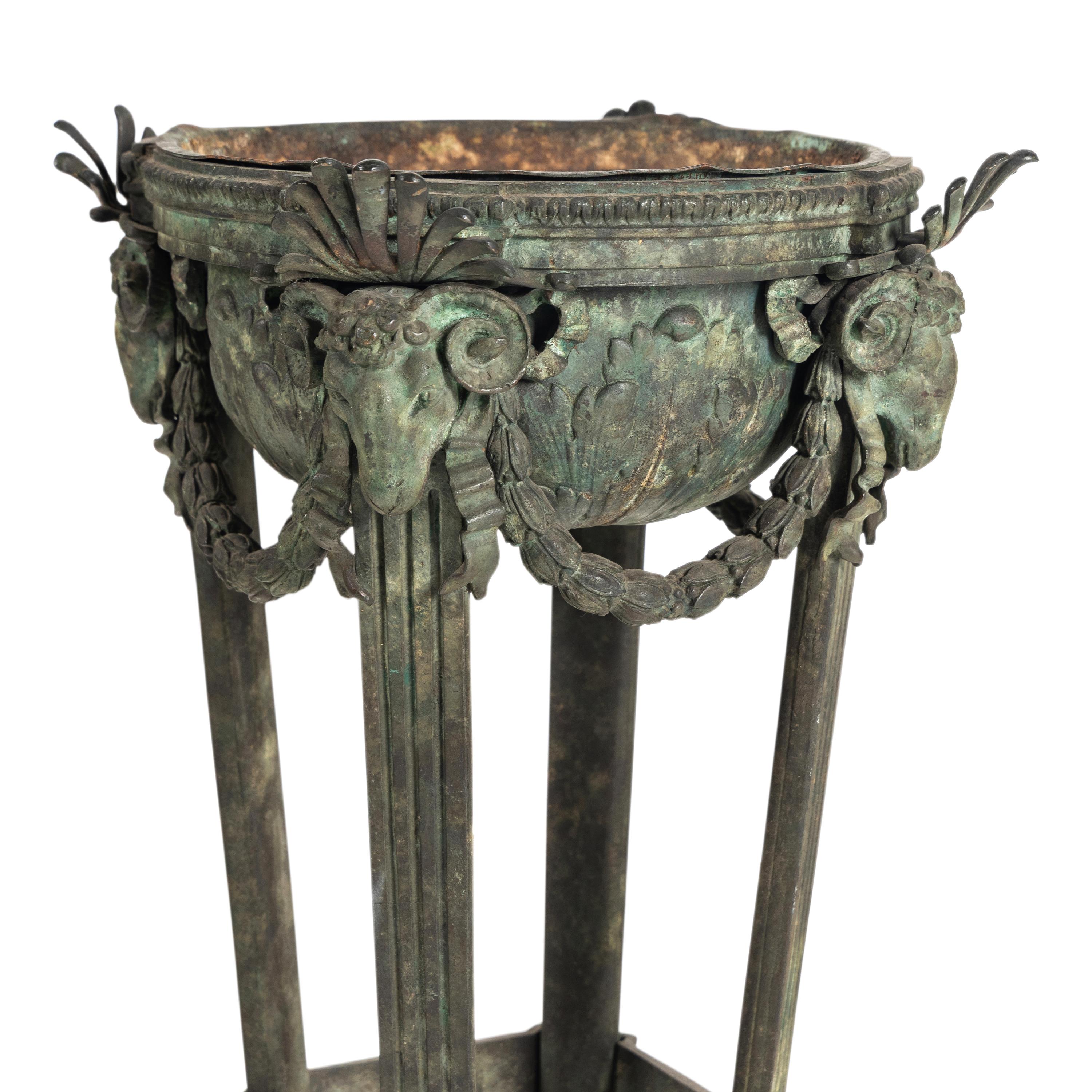 An Italian Grand Tour Style Verdigris Bronze Athénienne