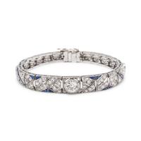 ART DECO, DIAMOND AND SAPPHIRE BRACELET
