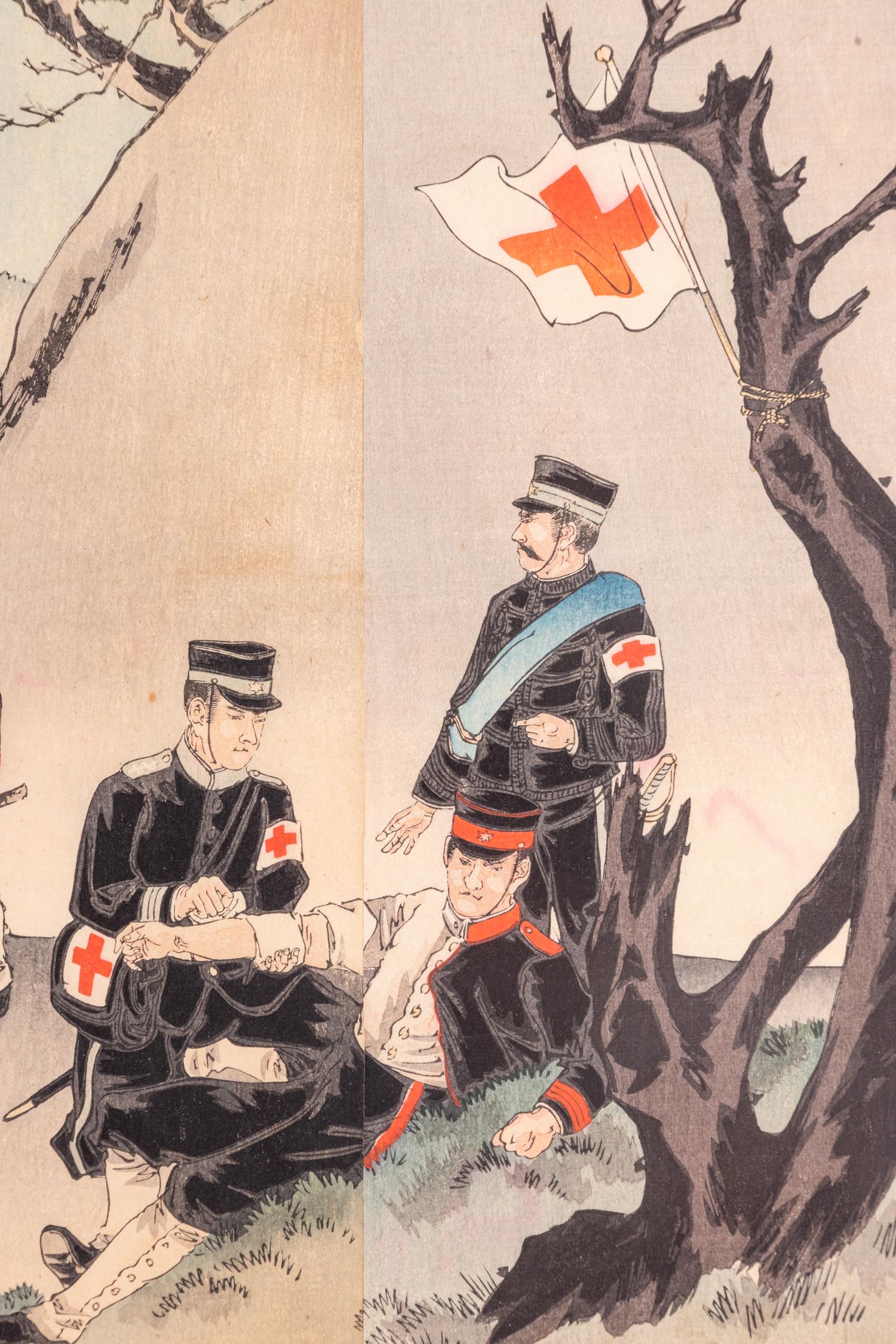 Toshiaki Nakazawa (1864-1921), Yousai Nobukazu (1872-1944) and Three Others