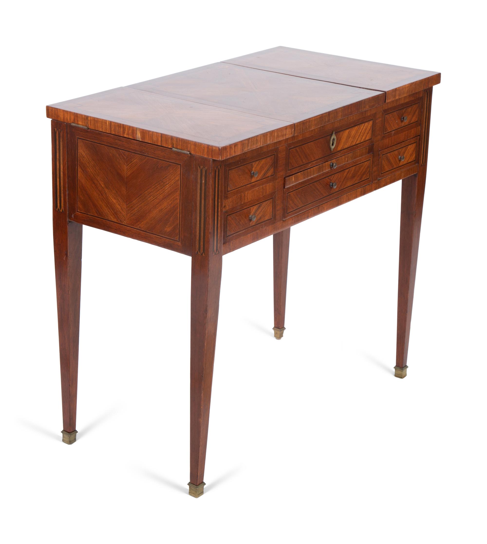 A Louis XVI Style Parquetry Lady's Dressing Table